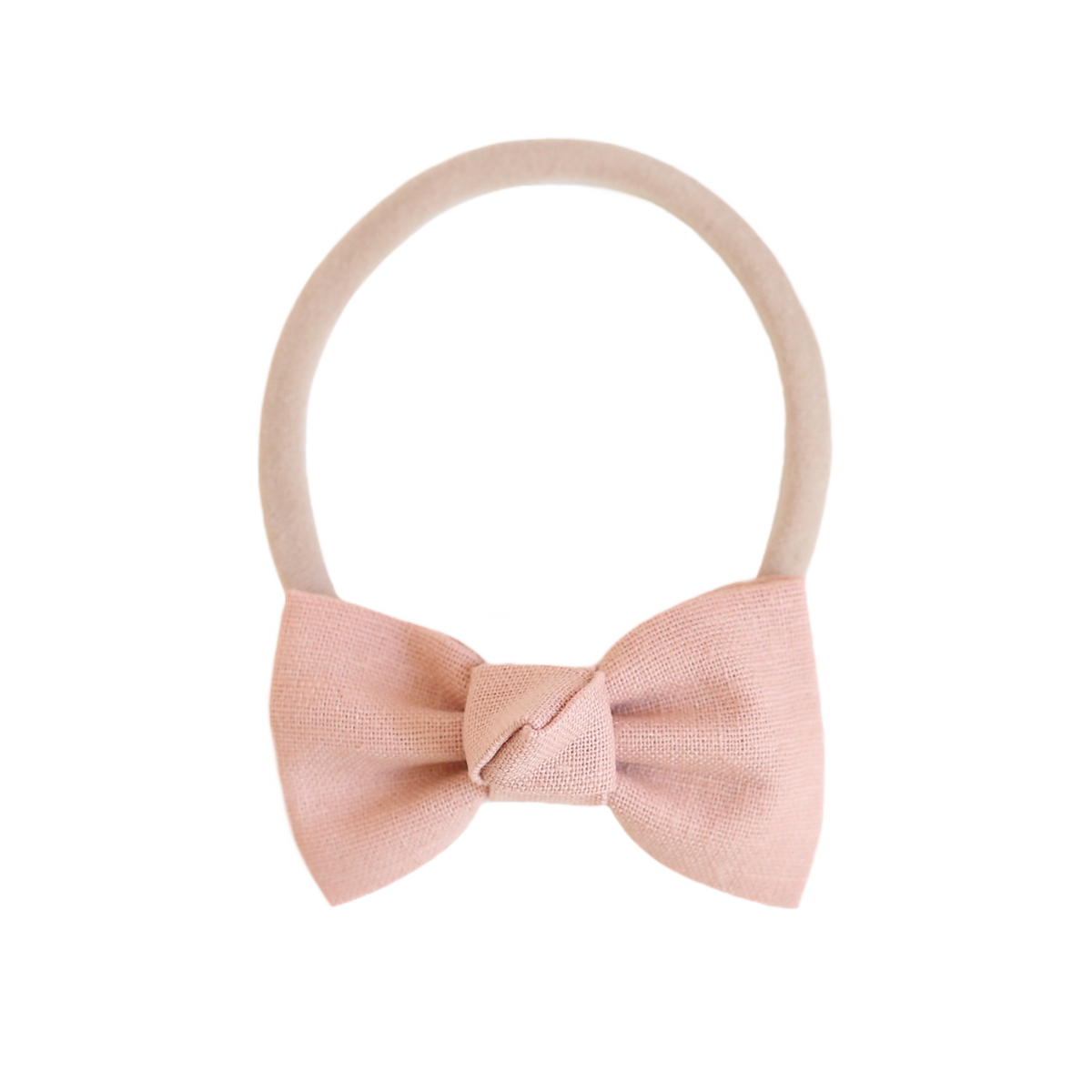 Petite Blush Bow Headband – Willow Crowns